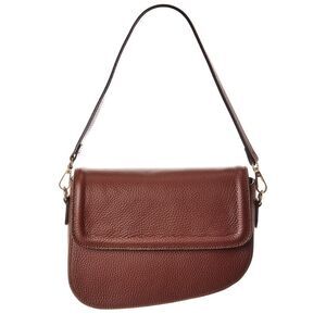 Italian Leather Crossbody, Brown